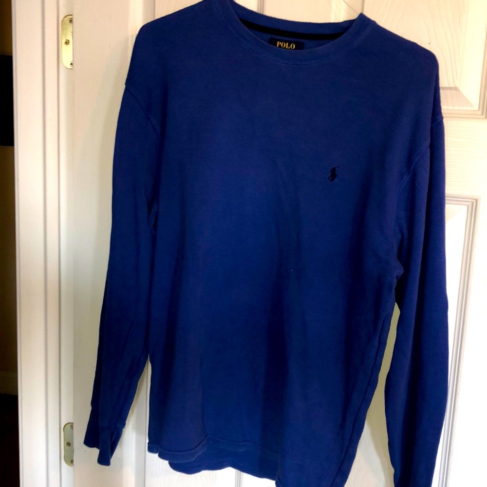 Blue polo thermal mens